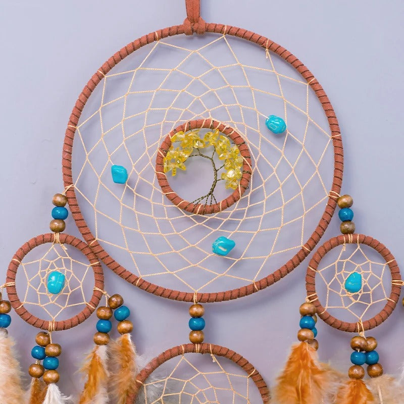 Tree of Life Boho Dream Catcher · Turquoise