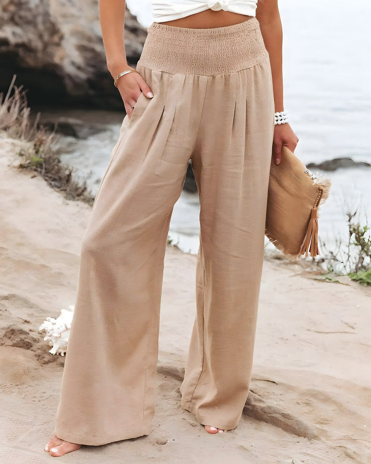 Flared hippie joggers styled with sneakers for everyday wear