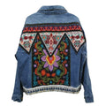 Boho takki – farkkutakki kukkakirjailuin